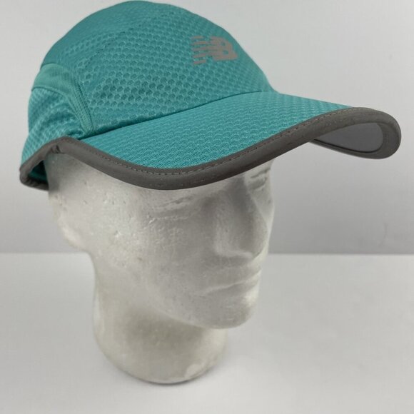 New Balance Performance 5 Panel Hat Cap Run Cycle Hike Sun Adjustable Green - Picture 1 of 9